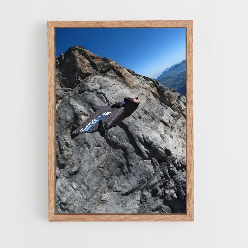 Poster Parachute Libre – affiche Vol en wingsuit (vue 4)